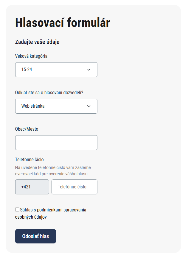 Basic voting form