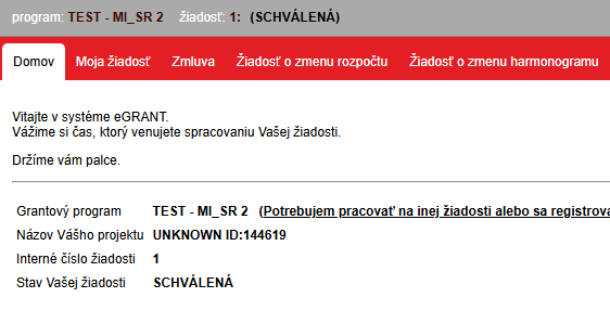 Change notice tabs in the applicant’s account