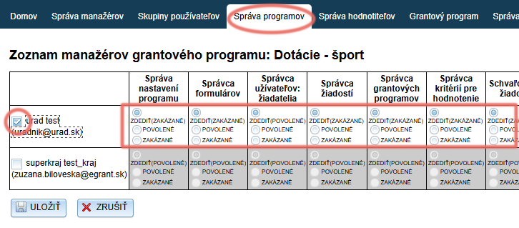 Assigning managers to the selected programme