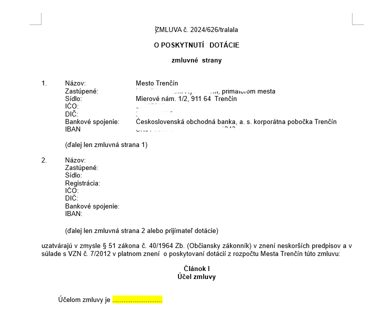 Sample contract