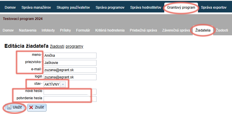 Edit the applicant’s profile
