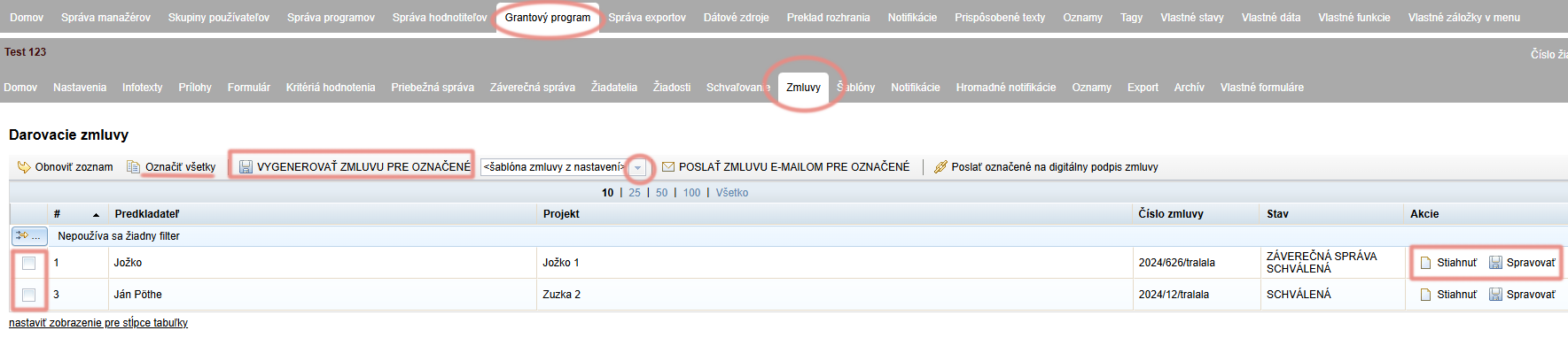 Generovanie zmlúv