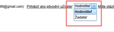 Prepínanie medzi rolami jedného používateľa po prihlásení sa do účtu