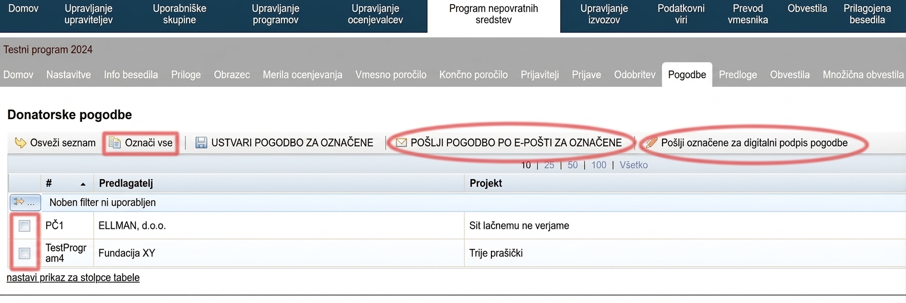 Odosielanie zmlúv